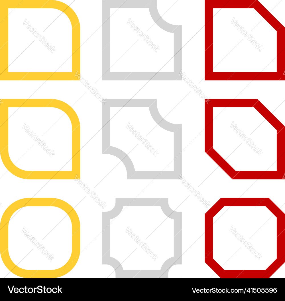 Button banner and plaque design element shapes Button banner and plaque design element shapes Vector Image