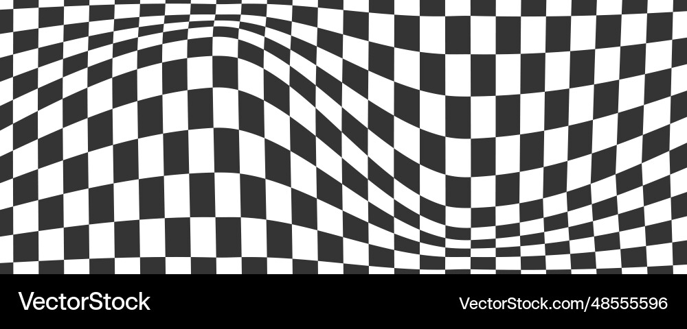 Checkerboard wavy pattern abstract chess square Checkerboard wavy pattern abstract chess square vector image