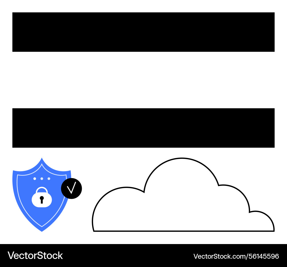 Cloud storage security with verification and data Cloud storage security with verification and data vector image