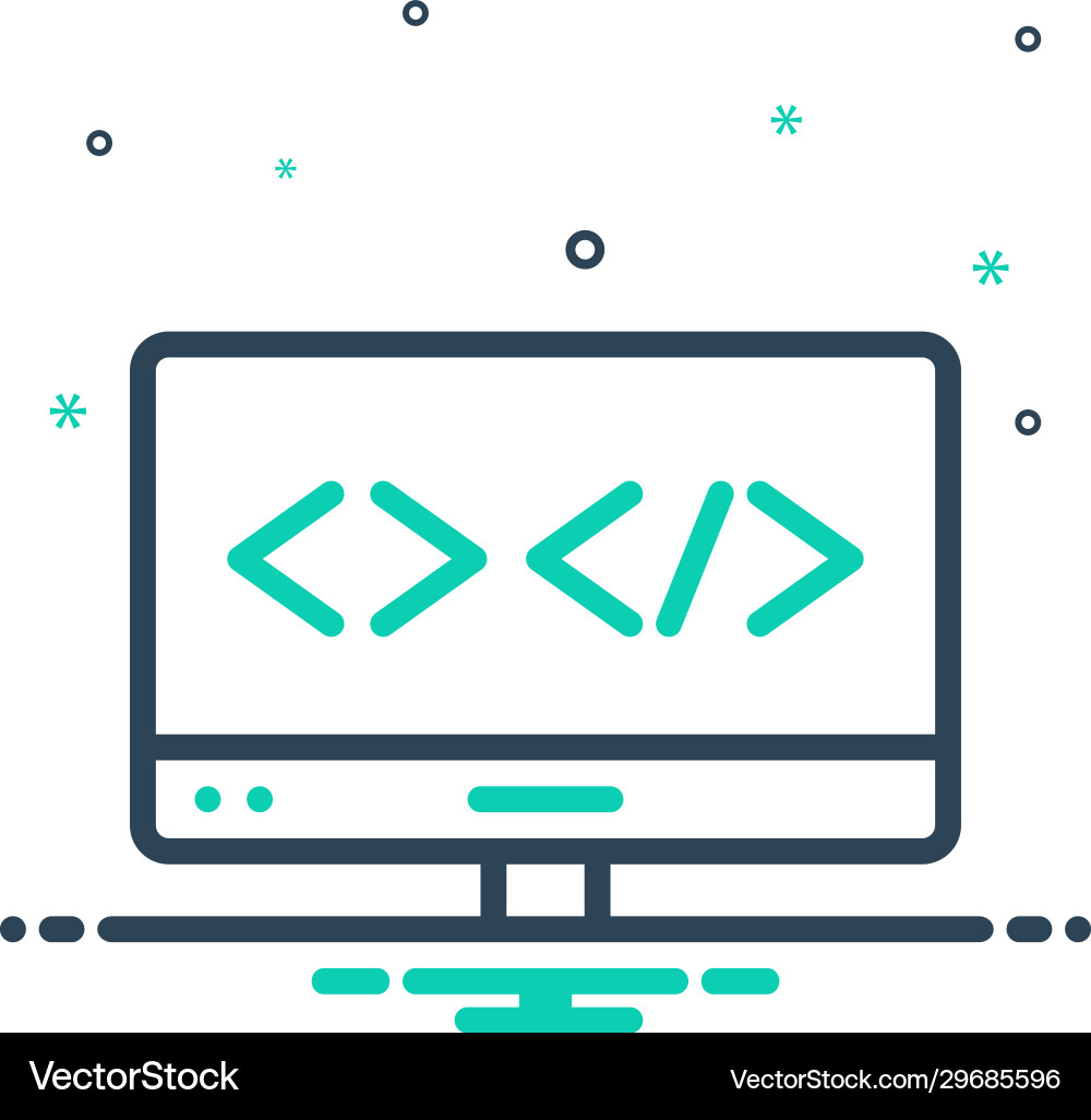 Code Icon - Web Development vector image