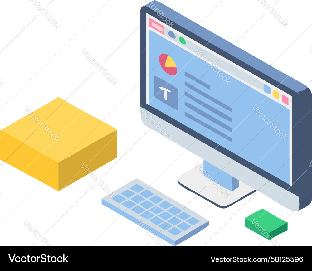 Data Storage & Computer Icon Vector Image