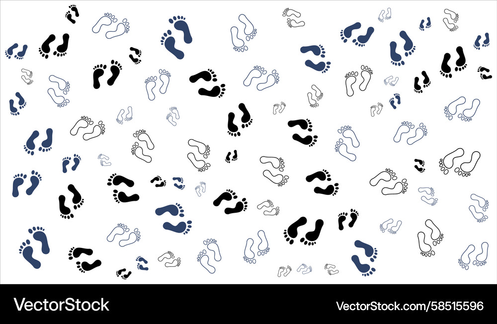 Footprint Pattern - Abstract Vector Image