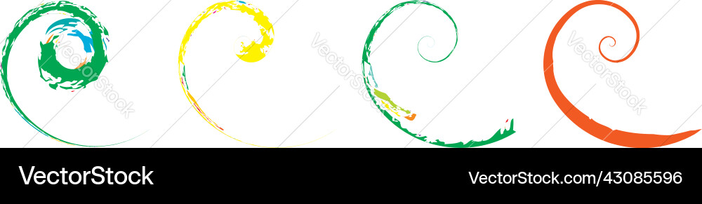 Grungy textured spiral design element Vector Image
