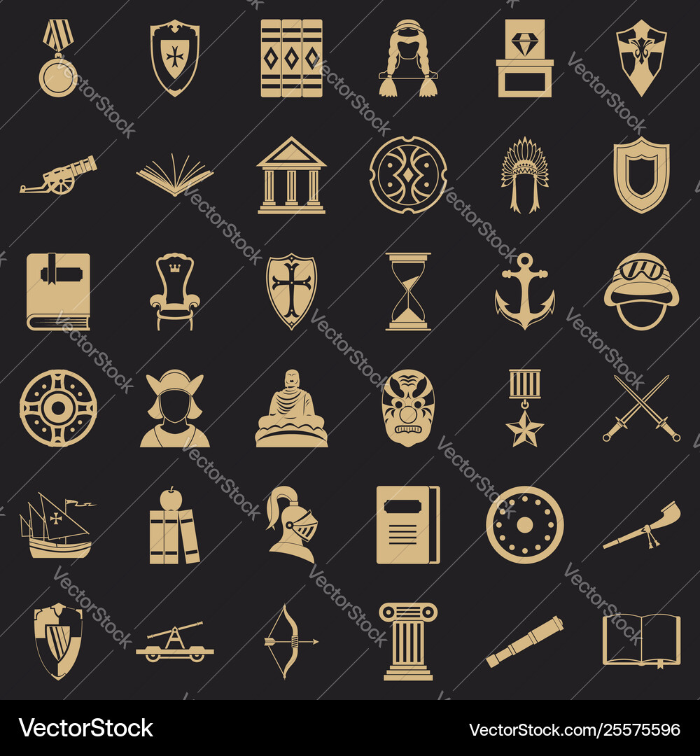 Helpdesk icons set simple style vector image