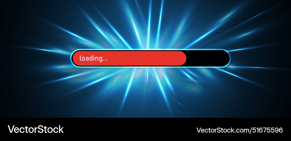 Loading bar concept progress data for upload Loading bar concept progress data for upload vector image