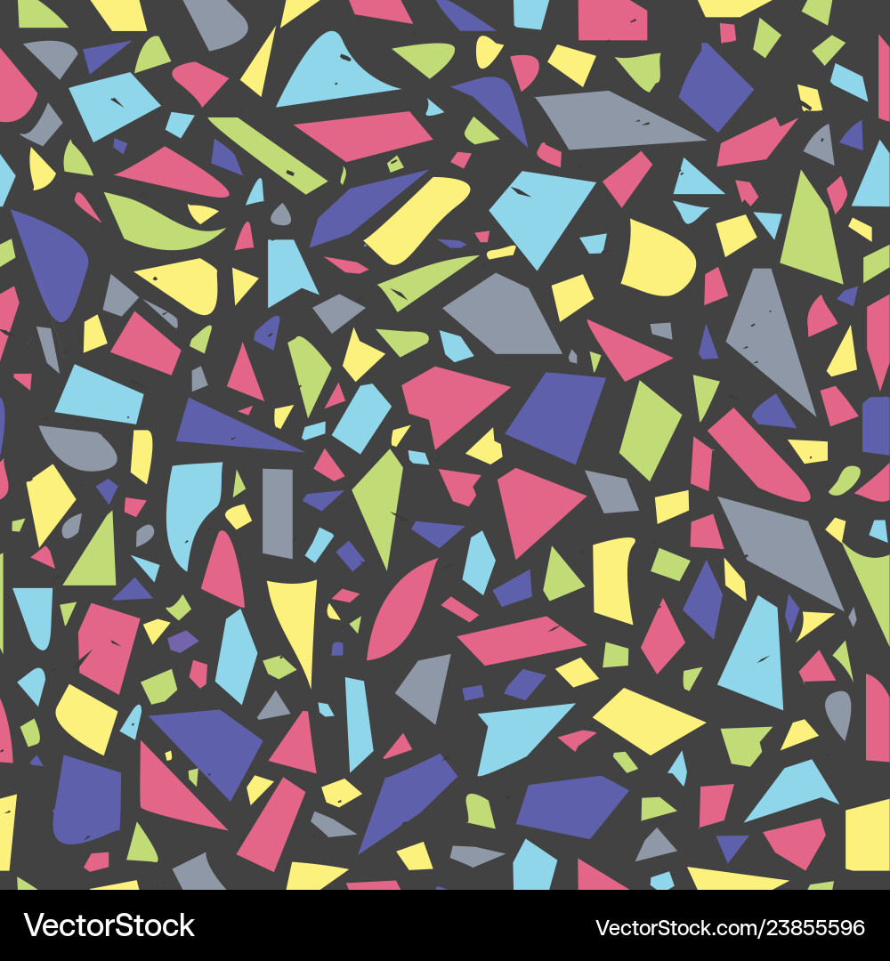 Multicolored seamless terrazzo pattern background Multicolored seamless terrazzo pattern background Vector Image
