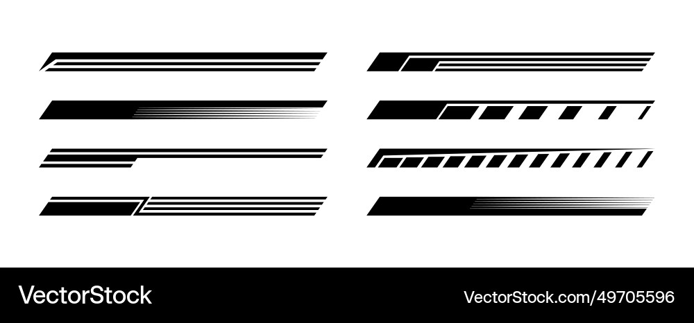 Racing stripes for car tuning pack Racing stripes for car tuning pack vector image