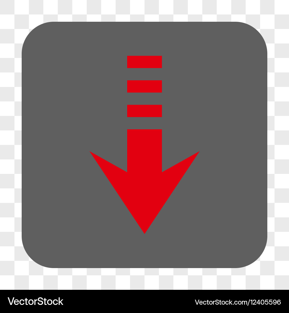 Send down rounded square button Vector Image