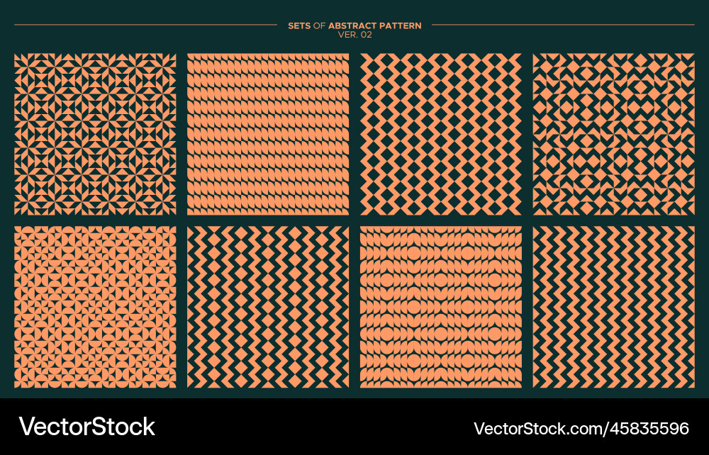 Set of abstract geometric pattern design Set of abstract geometric pattern design Vector Image