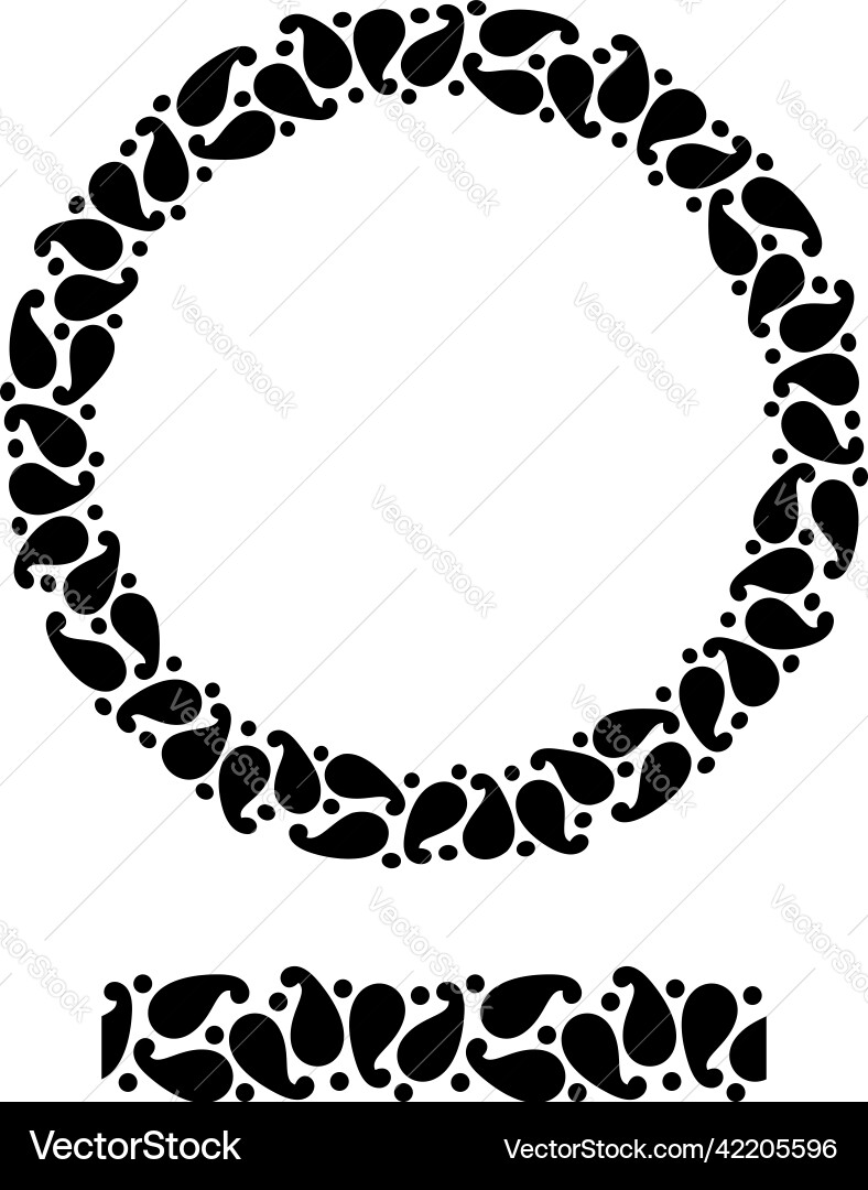 Set of round frames pattern Vector Image