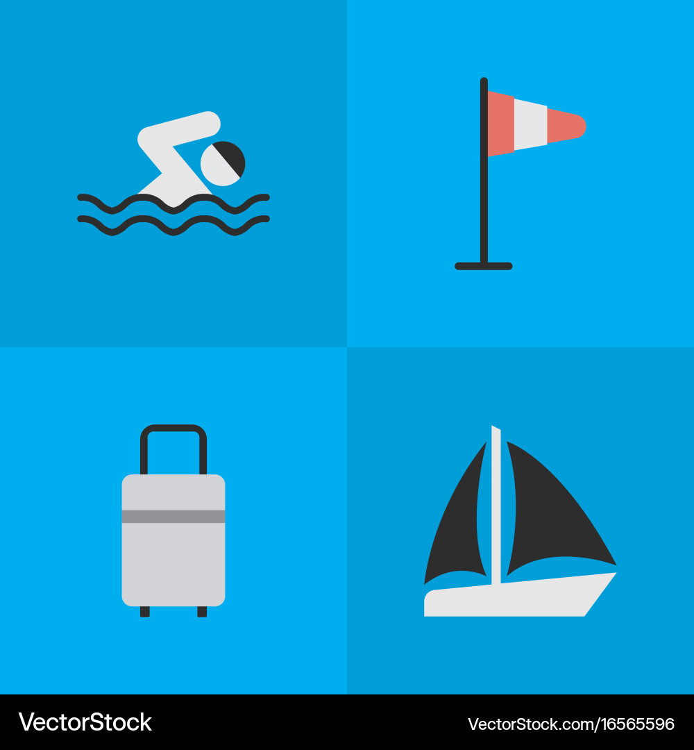 Set of simple holiday icons Vector Image