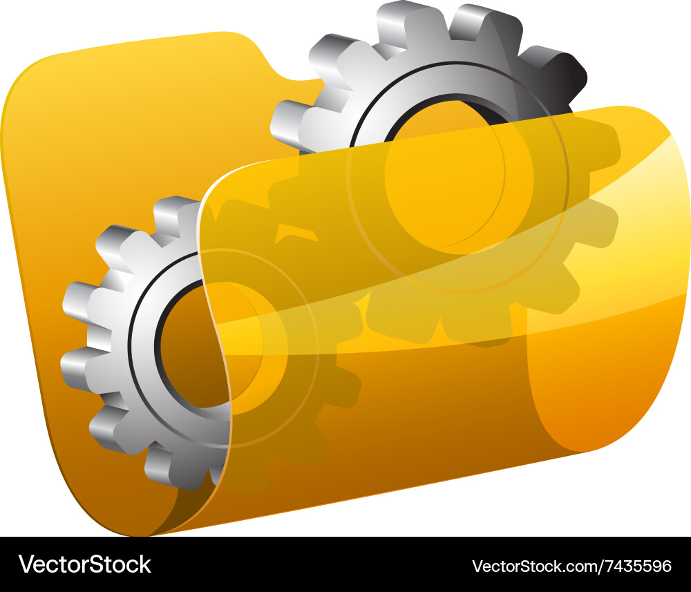Settings folder Vector Image