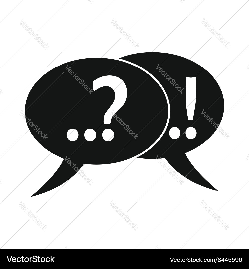 Speech bubbles with question and exclamation mark vector image