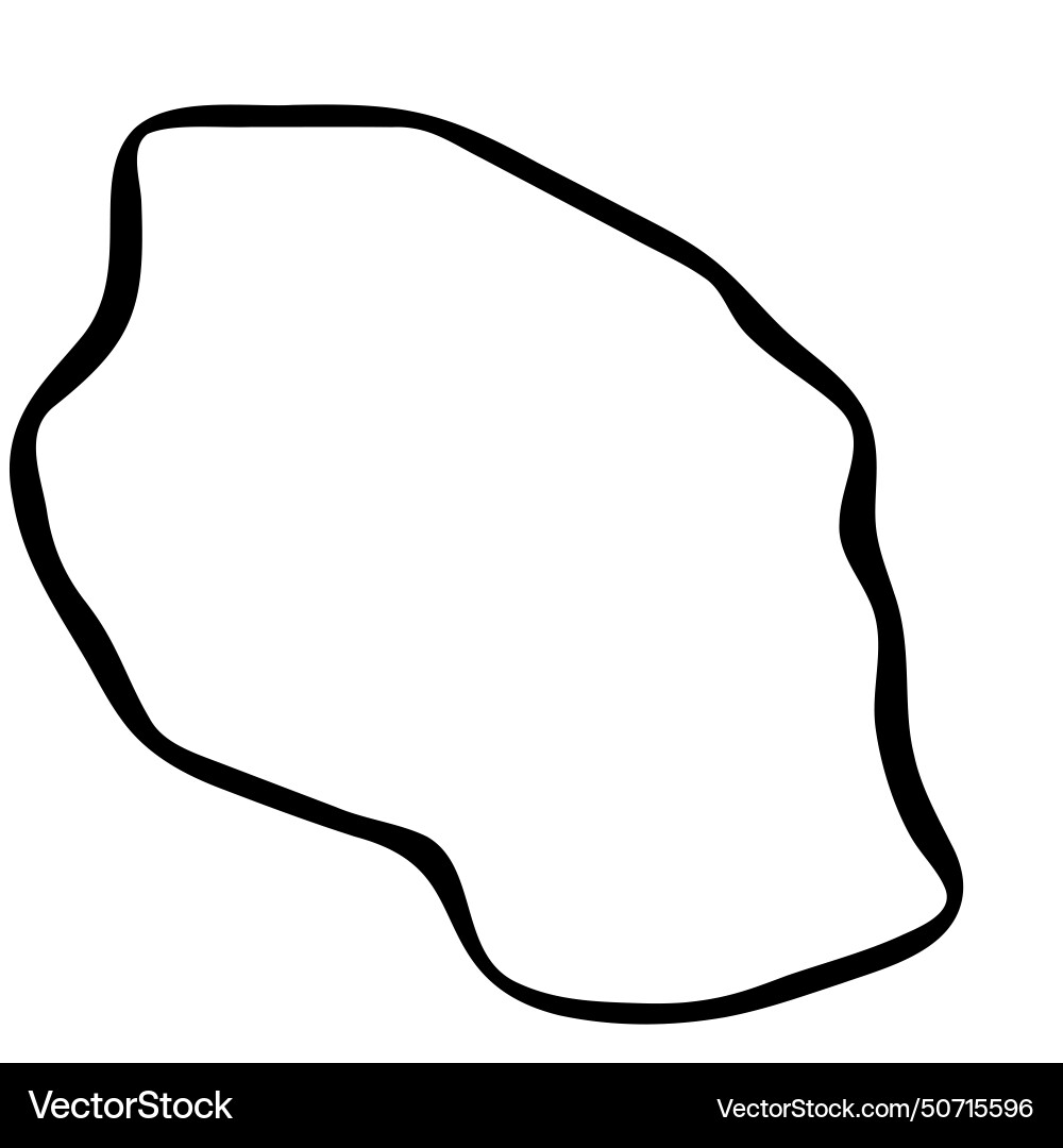 Tanzania simplified map Royalty Free Vector Image