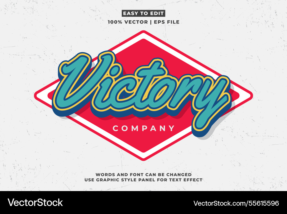 Vintage text effect template with editable font Vintage text effect template with editable font vector image