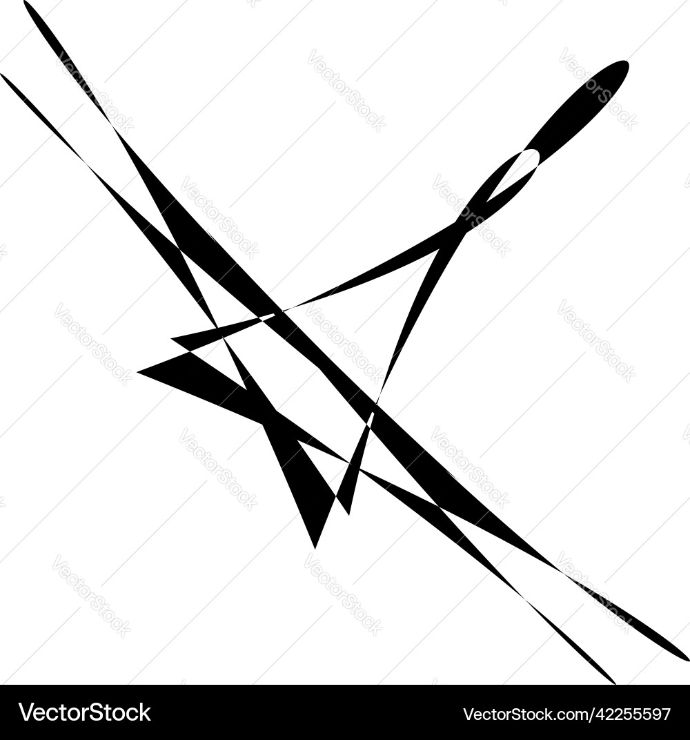 Abstract random geometric shape non figural Vector Image