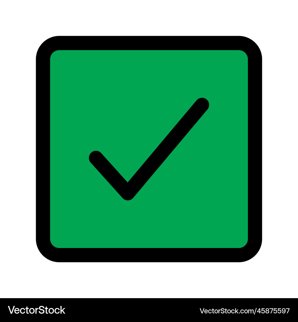 Checkbox icon line isolated on white background Checkbox icon line isolated on white background Vector Image