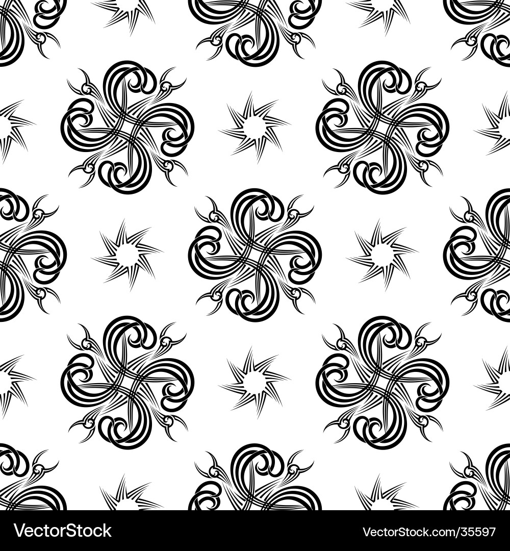 Elegante Swirl Repeat Muster Vektorbild