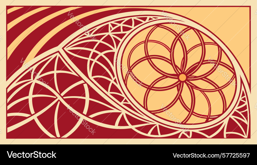 Large intricate circular decorative pattern vector image