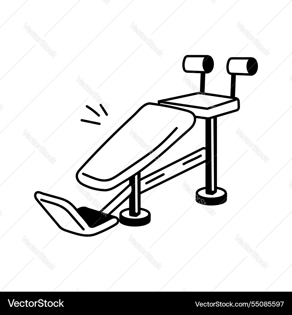 Leg curl machine Vector Image