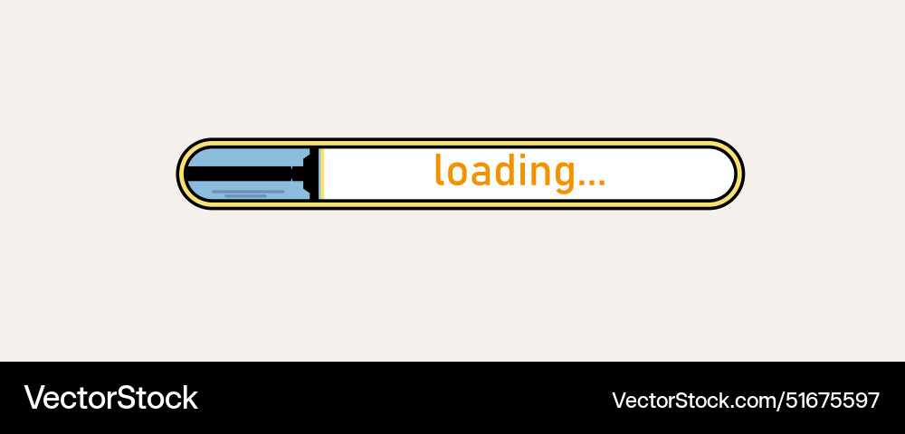 Loading bar concept progress data for upload Loading bar concept progress data for upload vector image