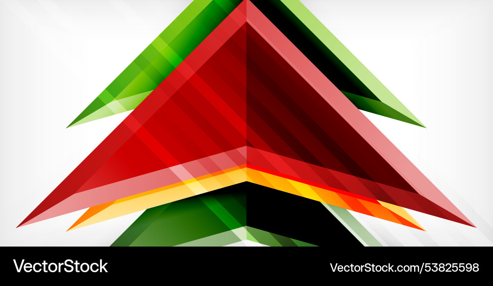Abstract background color triangles and arrows Vector Image