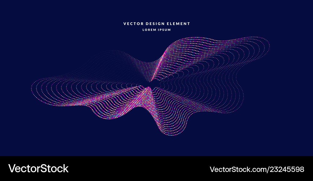 Abstract background with dynamic waves vector image