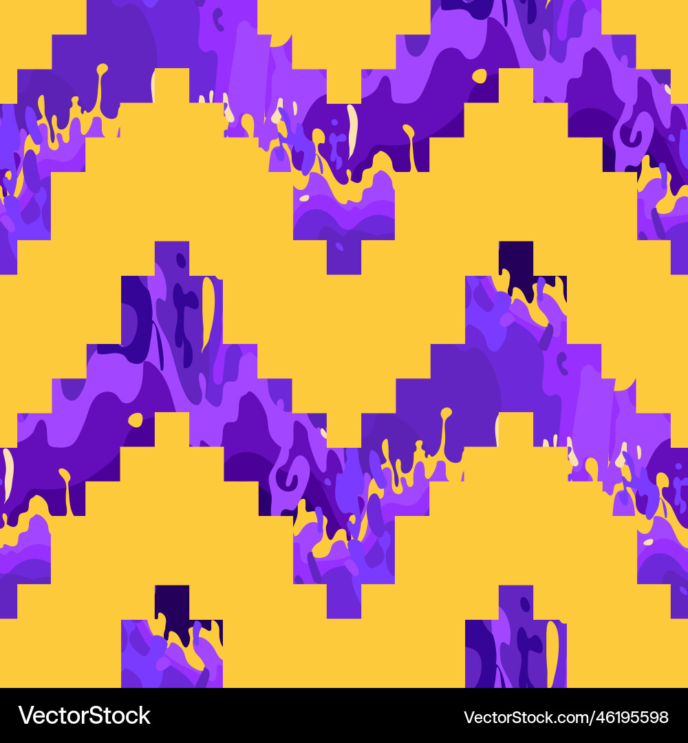 Abstract seamless chevron in pixel art style Vector Image