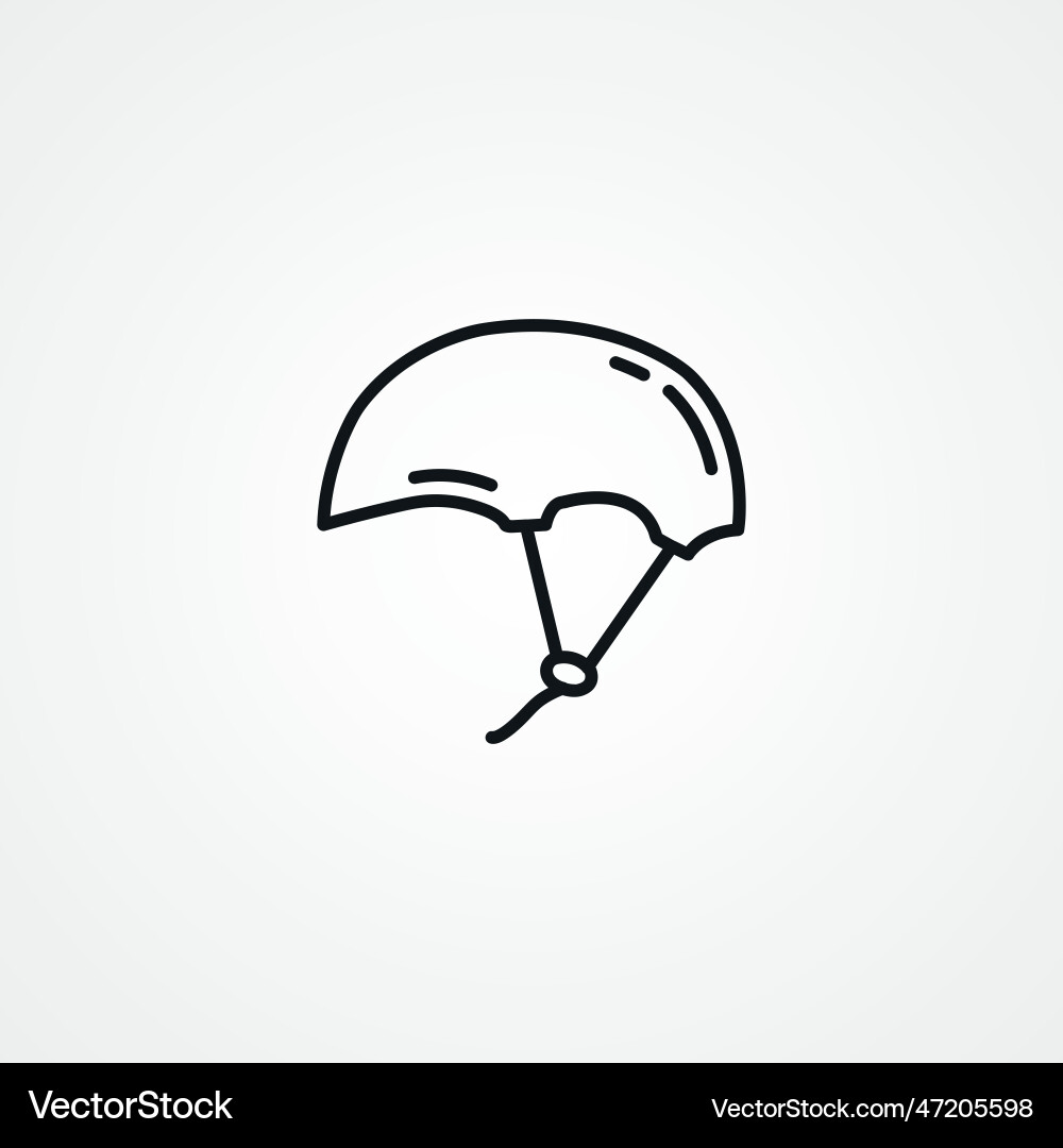 Bicycle helmet line icon web Vector Image