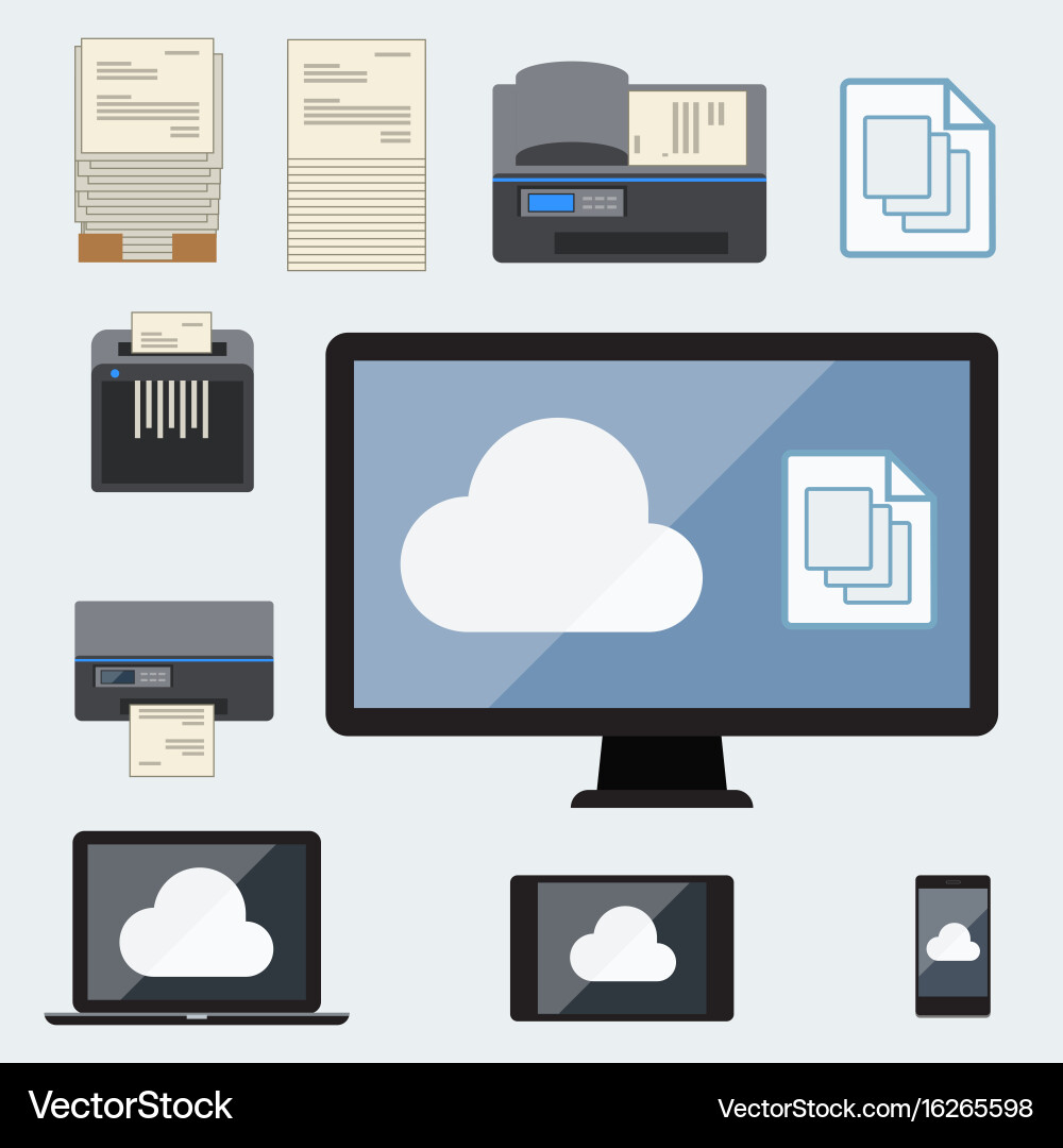 Big data cloud computing concept Vector Image