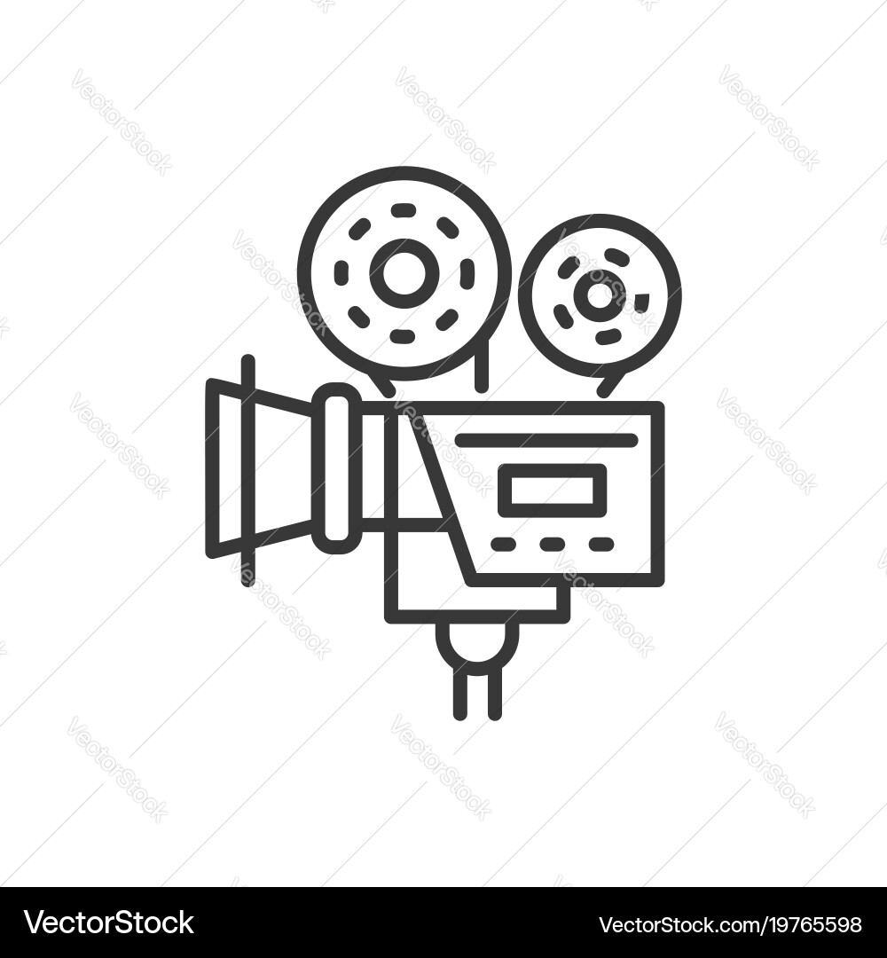 Camera - line design single isolated icon Vector Image