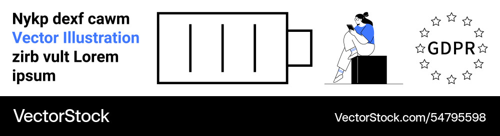 Concepts of data privacy energy and digital Concepts of data privacy energy and digital vector image