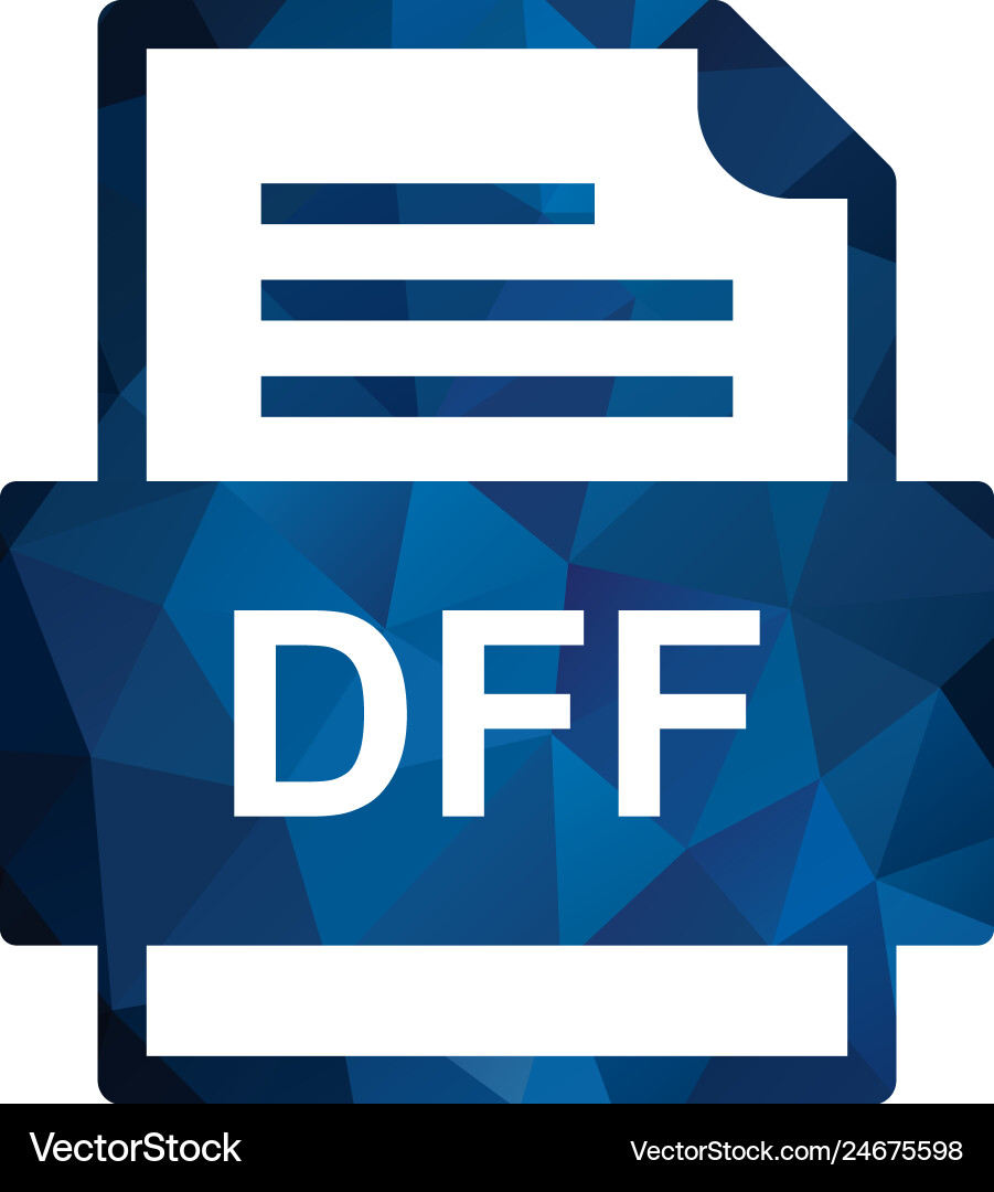 Dff file document icon Vector Image
