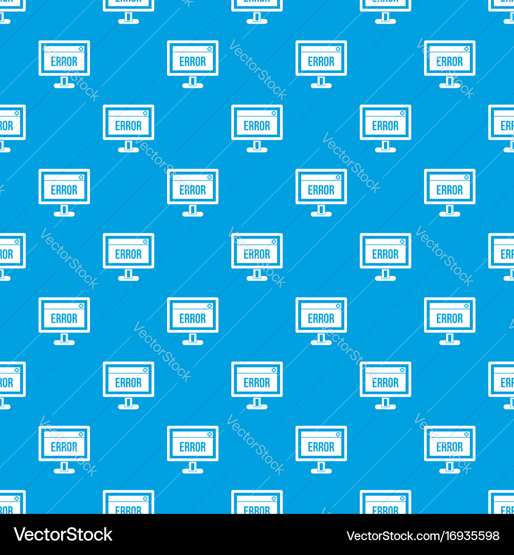 Error sign on a computer monitor pattern seamless vector image