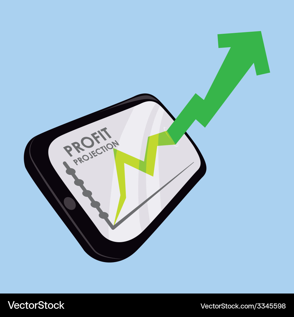 Financial Growth Chart Vector Image