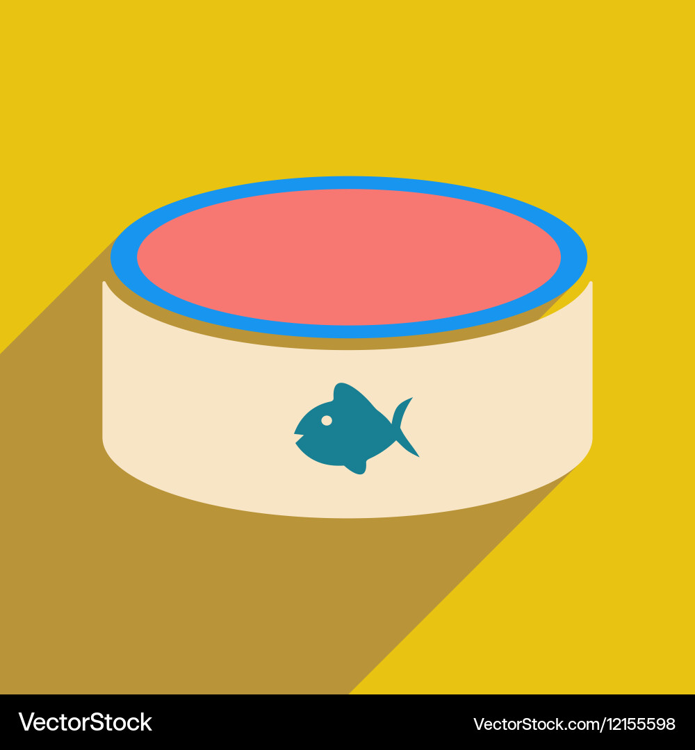 Flat with shadow icon and mobile application cat Vector Image