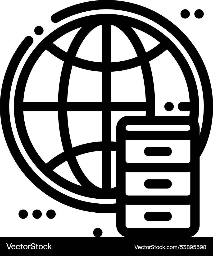 Global icon thin linear style design isolated Global icon thin linear style design isolated Vector Image
