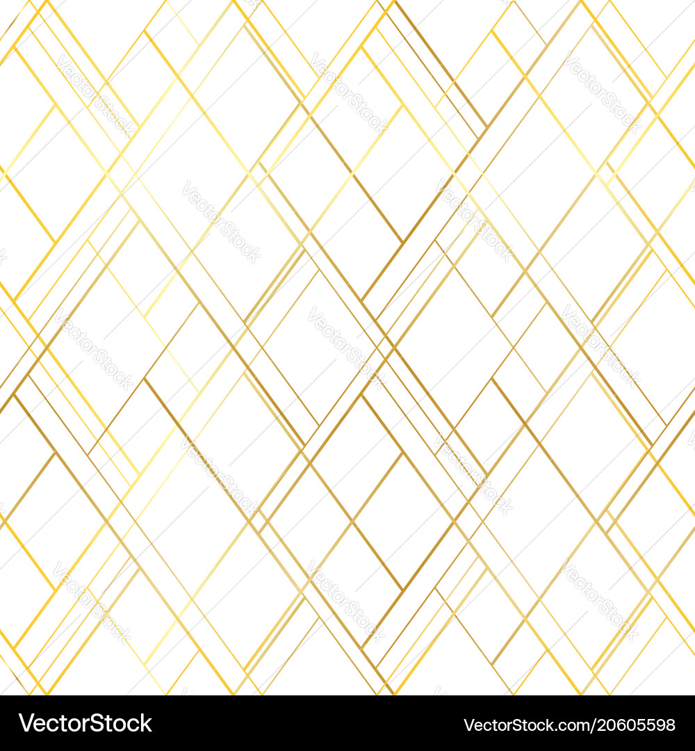 Golden Cross Lines Pattern vector image