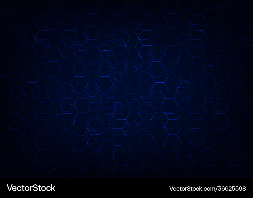 Hexagonal Blockchain Pattern vector image
