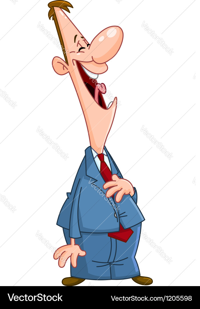Laughing Businessman Vector Image