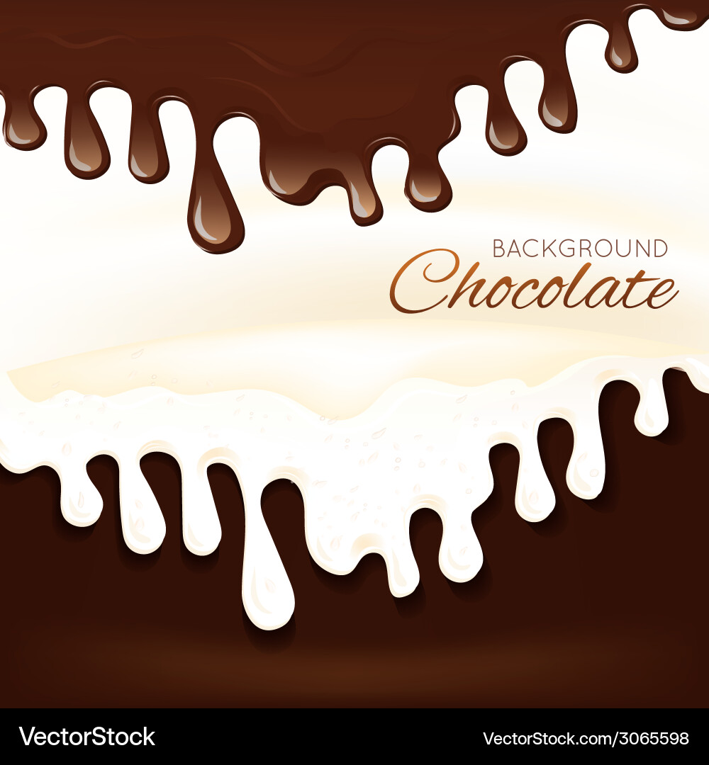 Milk chocolate splash vector image
