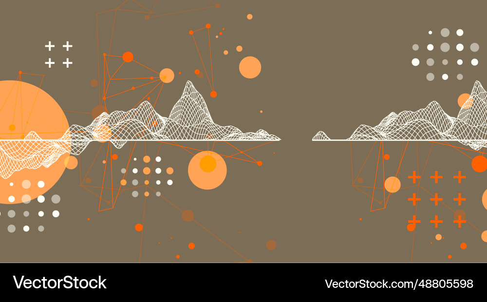 Modern Wireframe Abstract Background vector image