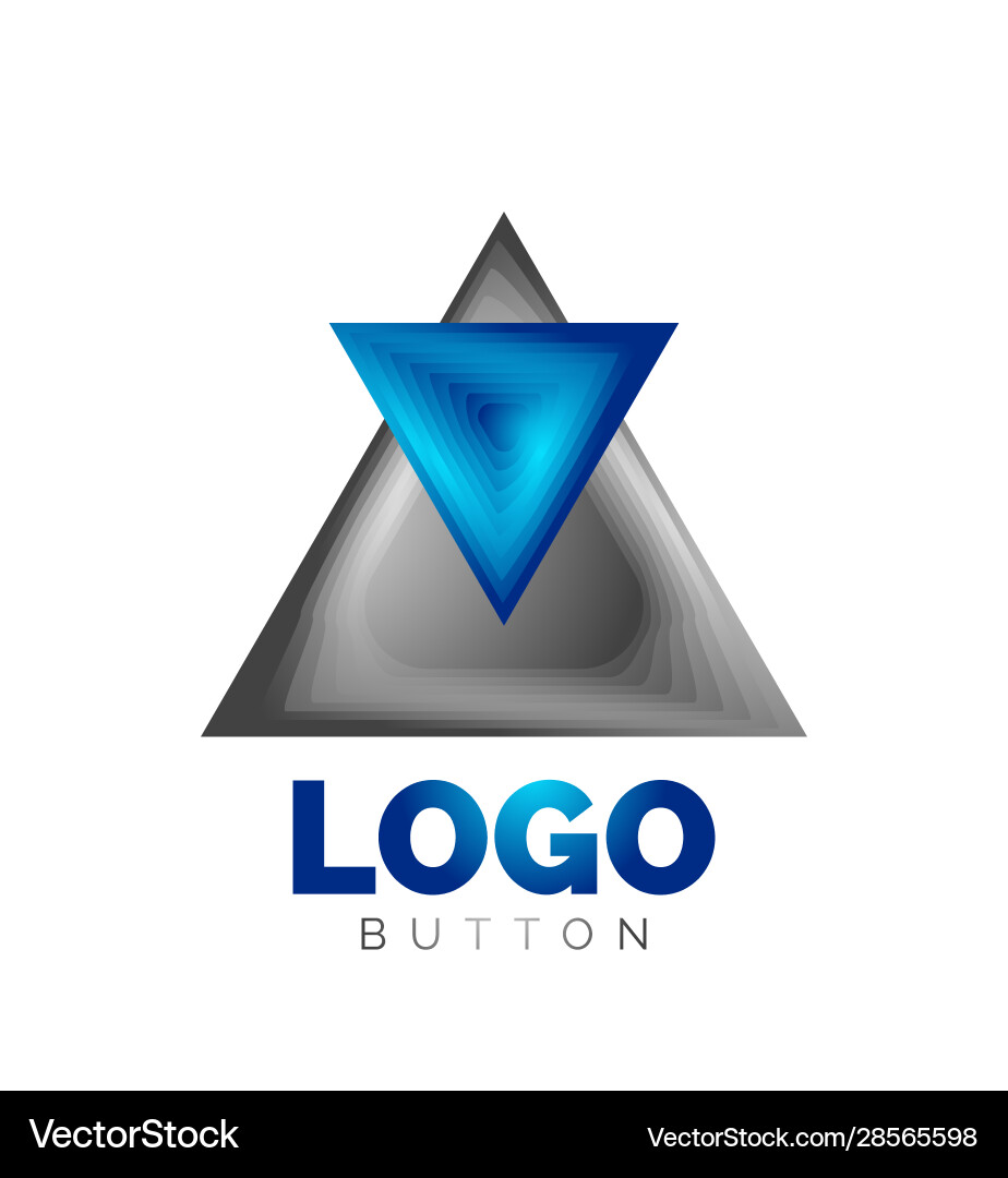 Triangle icon geometric logo template minimal Triangle icon geometric logo template minimal Vector Image