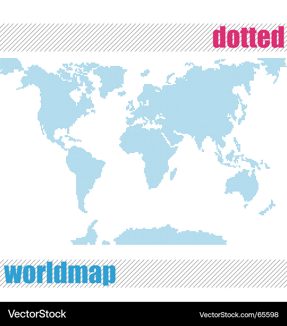 Weltkarte - Spotted Globe Vektorbild