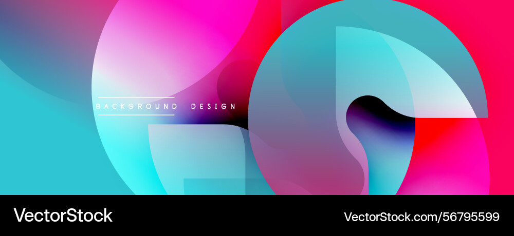 Abstract vibrant background overlapping shapes Abstract vibrant background overlapping shapes Vector Image