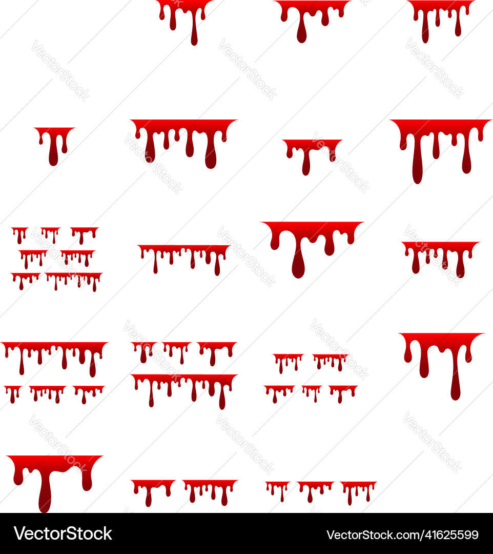 Blut Tropfkarikatur Set halloween Blutfleck Blut Tropfkarikatur Set halloween Blutfleck vektorbild