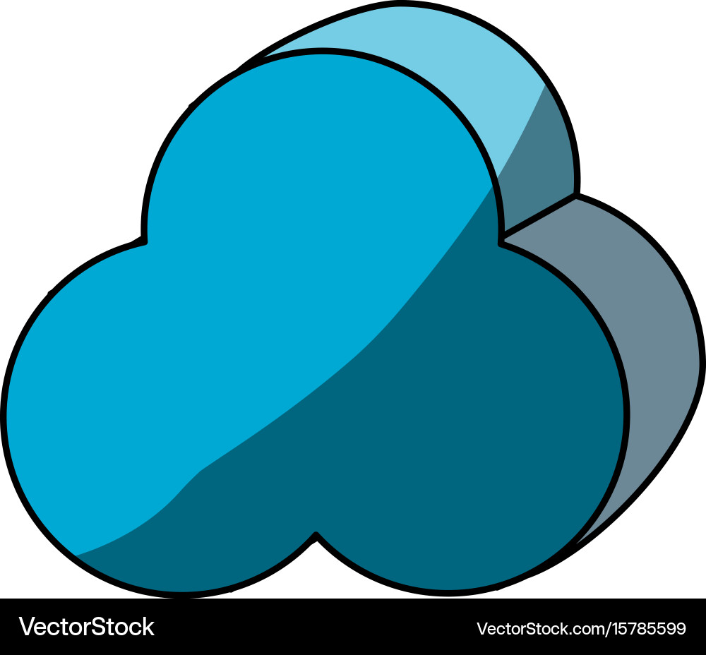 Cloud computing 3d Vector Image