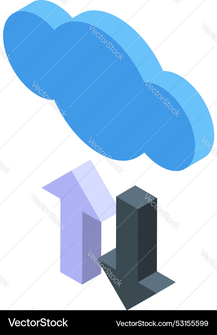 Cloud computing data storage transferring Cloud computing data storage transferring vector image