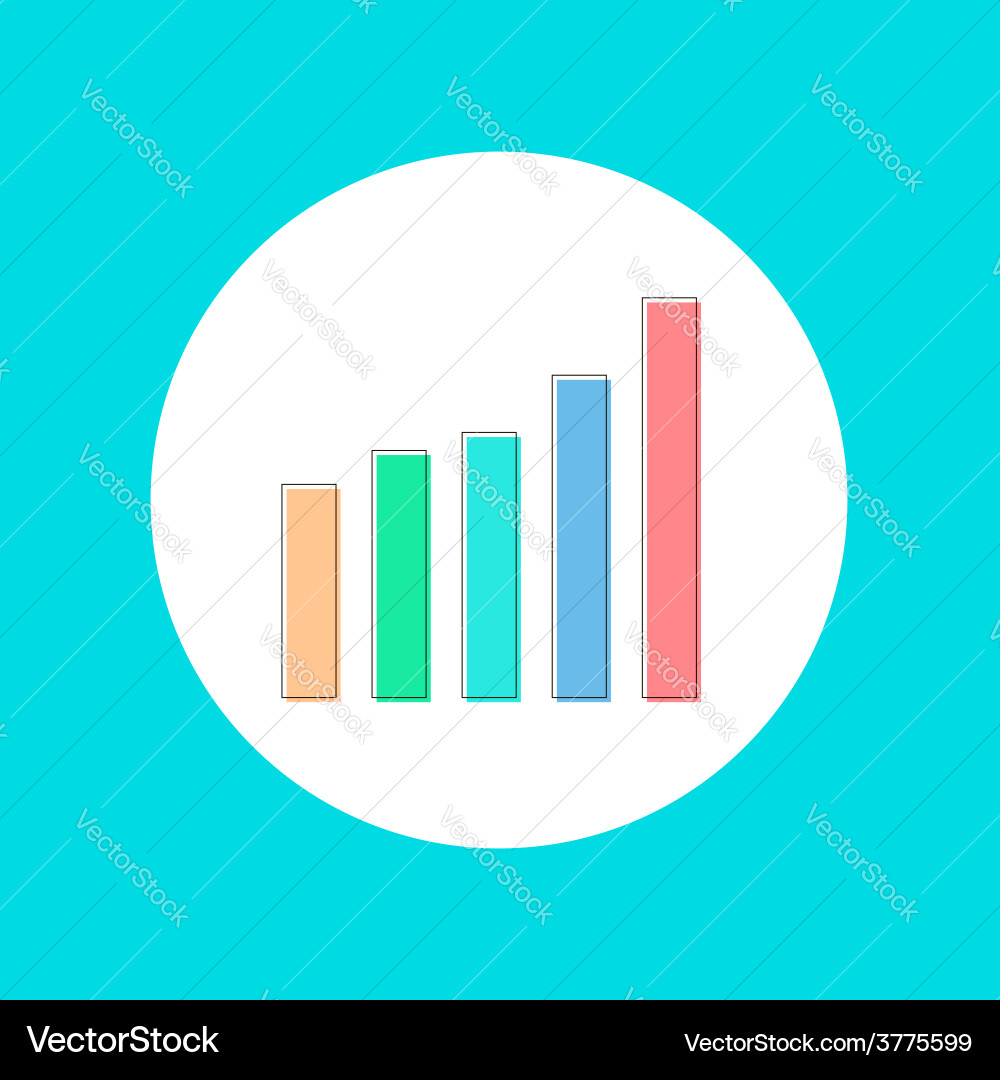 Colored graph in stroke-style Vector Image
