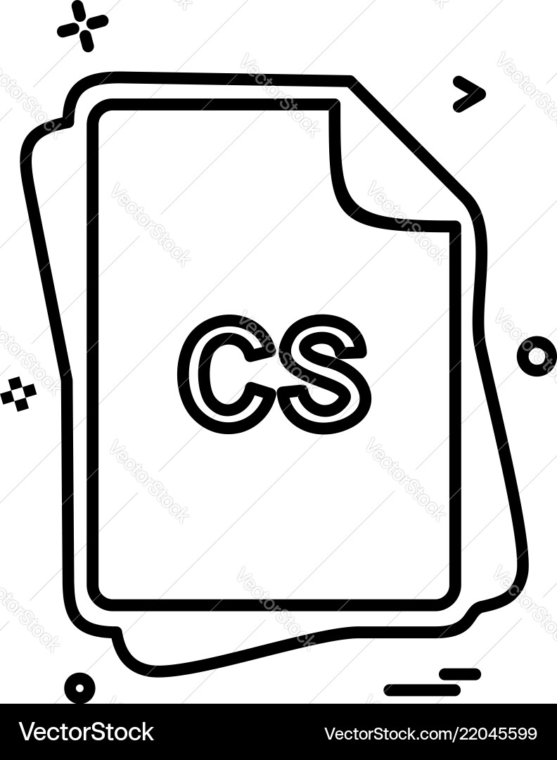 Cs file type icon design Cs file type icon design Vector Image